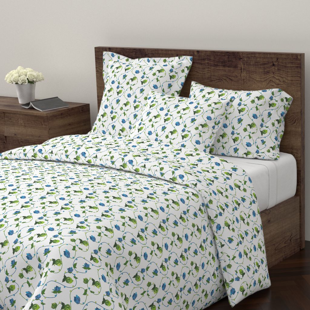 DBRDesigns Linear Floral Collection - Duvet