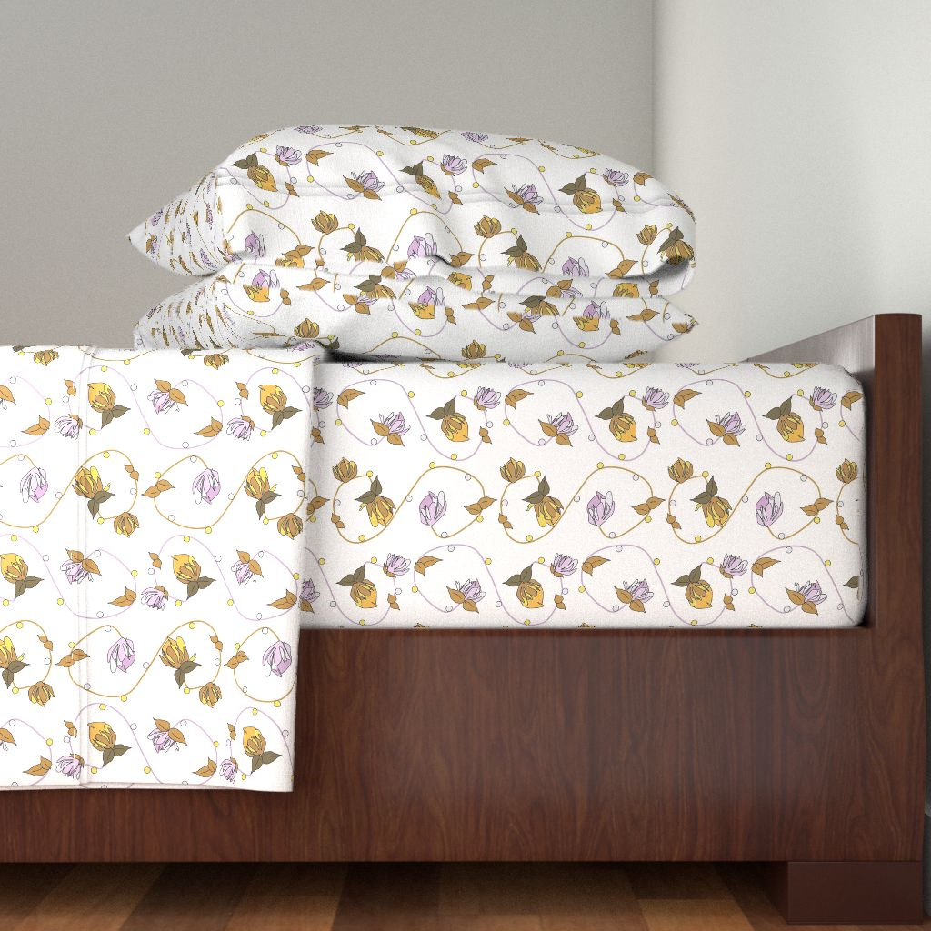 DBRDesigns Linear Floral Collection - Sheet Sets