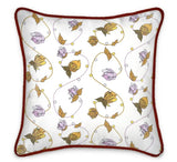 Linear Floral Collection | Silk Throw Pillow 16"x16"