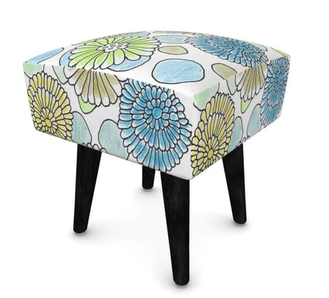 Meadow | Printed and Padded Footstool