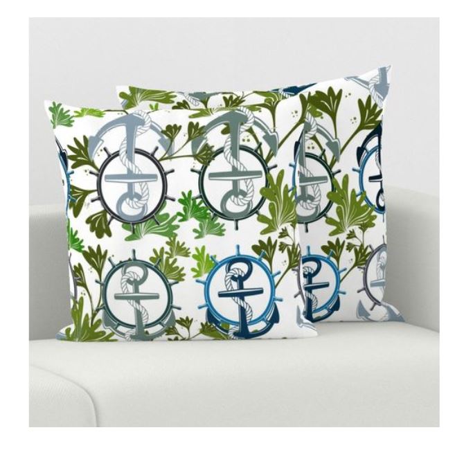 DBRDesigns Nautical Edition Throw Pillow - Cover Only (20"x20")