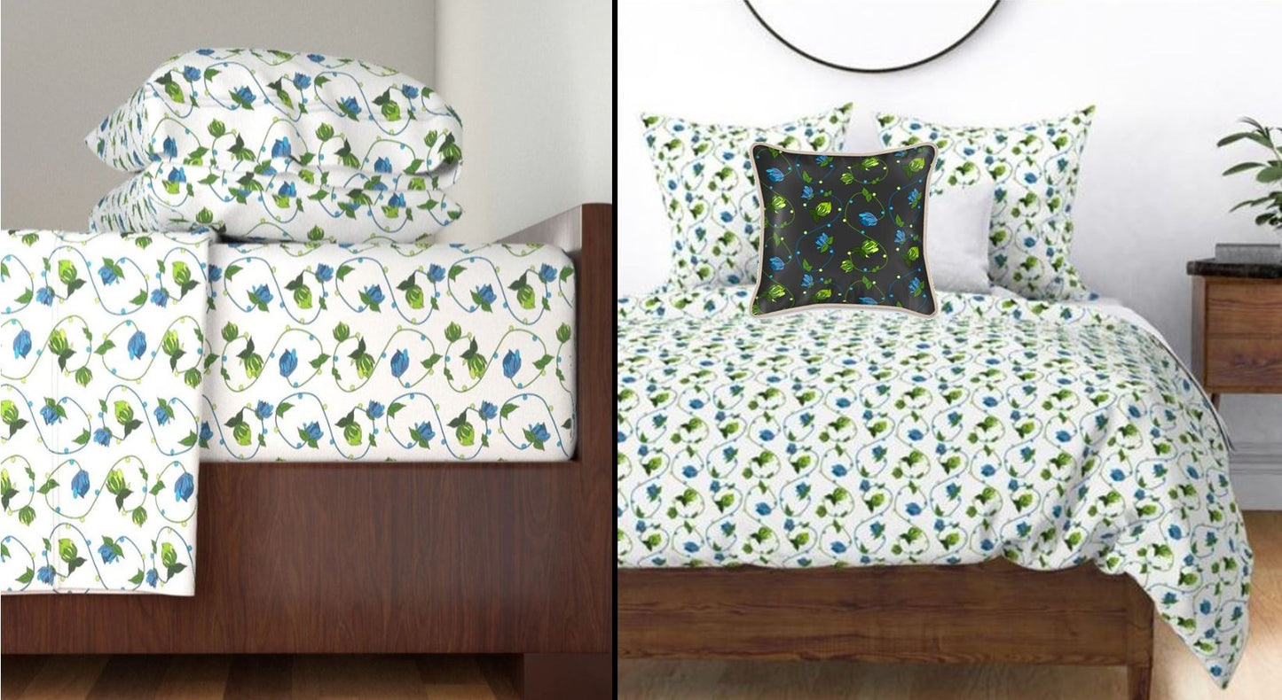 DBRDesigns Linear Floral Collection - Duvet