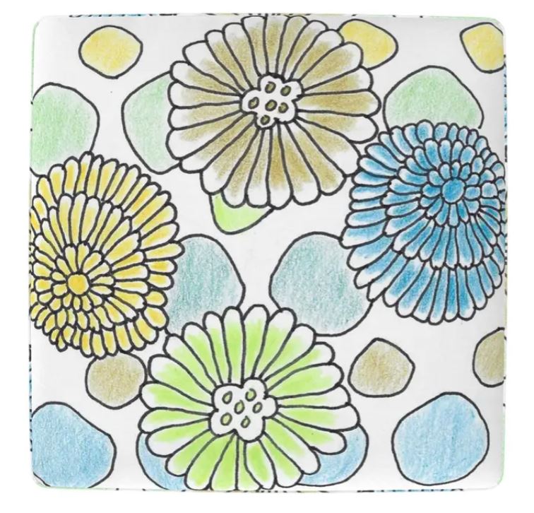 Meadow | Printed and Padded Footstool